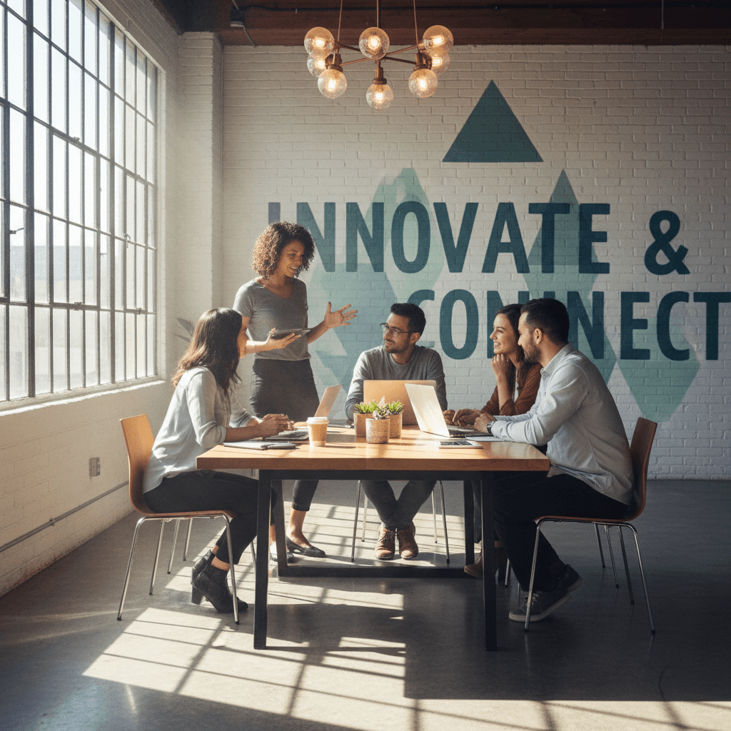 Professionals collaborating in a Dubai co-working space