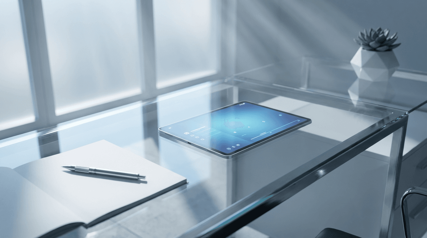 Freelancer marketplace profile on tablet